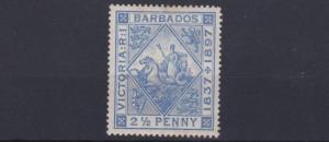 BARBADOS  1897    SG  119   2 1/2D    DIANMOND  JUBILEE  MH   