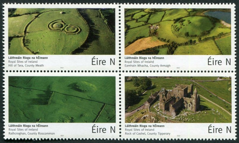 HERRICKSTAMP NEW ISSUES IRELAND Sc.# 2145a Royal Sites Block of 4