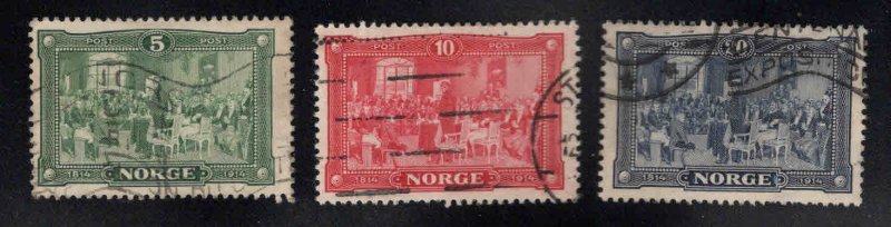 Norway Scott 96-98 Used set CV$13.50 Used 1914 Assembly set