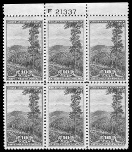 USA 749 Unused (MH) Plate Block of 6