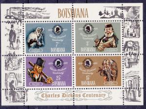 Botswana  65a MNH 1970 Charles Dickens Sheet