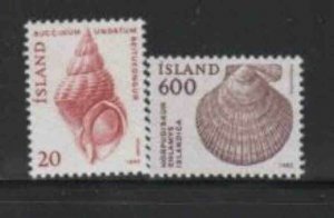 ICELAND #552-553 1982 ANIMALS MINT VF NH O.G