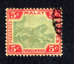 Federation of Malaya SC #21   VF, Used, CV $3.75 ... 3700015