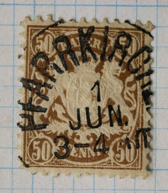 Germany Bavaria sc#45 50pf Pfarrkirchen city SOTN postmark used cv$27.50+