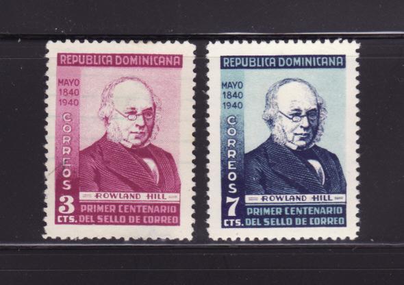 Dominican Republic 356-357 Set MHR Roland Hill (C)