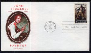 US 1361 Trumbull Jackson U/A FDC