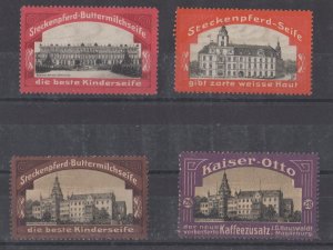 German Steckenpferd Soap & Kaiser Otto Stamps - Herren-Chimsee, Oldenburg, Gera