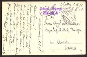 AUSTRIA POLAND 1918 NOWORADOMSK FREE FRANKED WW1 Picture Post Card