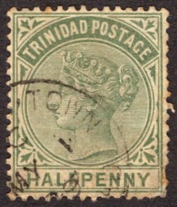 1883, Trinidad 1/2p, Used, Sc 68