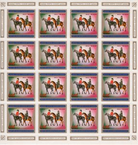 Equatorial Guinea 1977 Mi#1120/1126 CHINESE ART-HORSES 7 MINI-SHEETLETS (16) MNH