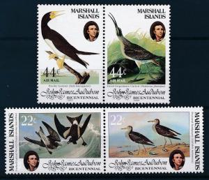 [62903] Marshall Islands 1985 Birds - JJ Audubon Light Toned MNH