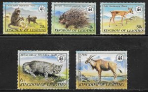 Lesotho (1982) - Scott # 351 - 355,  MNH