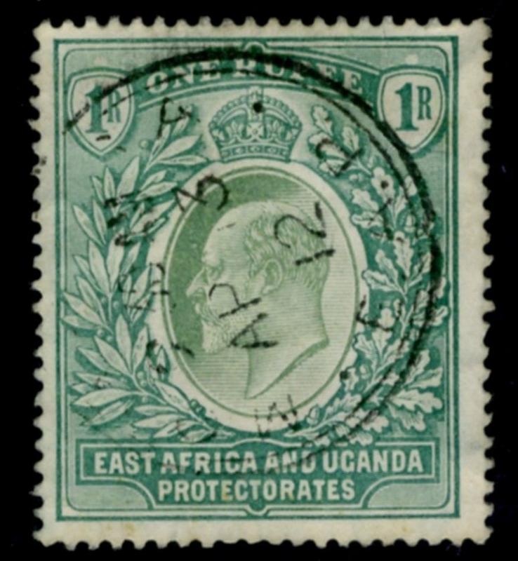 EAST AFRICA & UGANDA-1907 1r Green Sg 26 GOOD USED V15524