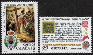 Spain #2776-7 MNH Set - Anniversaries