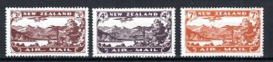 New Zealand 1931-33 New Zealand Lake Scenery Air opt set SG 548-50 MH