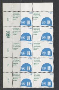 STAMP STATION PERTH United Nations # Block of 10 MNH 1980