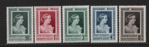 Belgium Scott # B498-B502 VF-OG lightly hinged set scv $ 126 ! see pic !