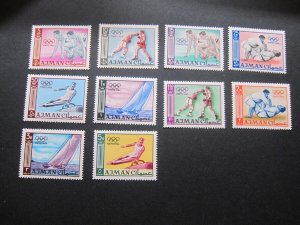 Ajman 1965 Sc 27-36 set MNH