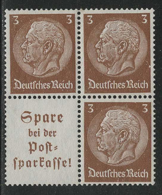 Germany Scott # 416 (3), label A13.1, mint nh, se-tenant, Mi# S177