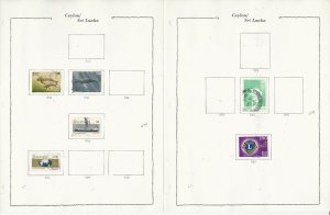 Sri Lanka Stamp Collection on 26 Pages, #659-823 Neatly Identified, JFZ