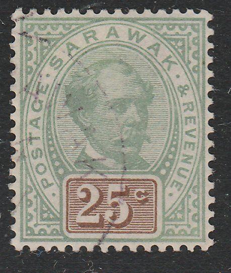 SARAWAK 1888 25c SG18 fine used - well centred - a nice example............65620