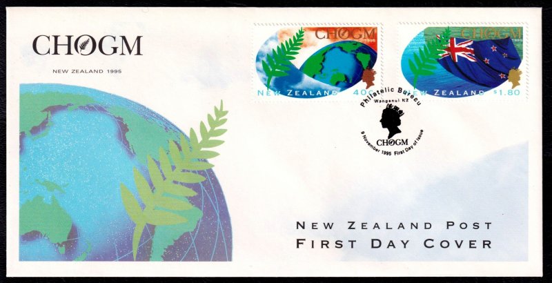 New Zealand 1995 CHOGM First Day Cover FDC SC 1320-1321