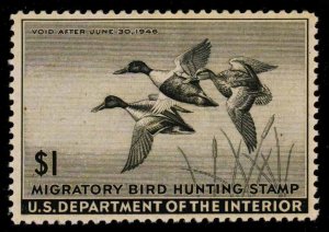 RW12 FEDERAL DUCK STAMP  OF 1945 - OGNH - VF/XF - $100.00 (ESP#435)