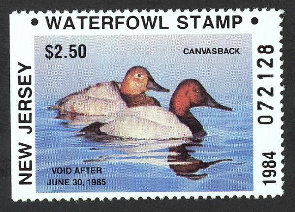 #1, New Jersey State Duck stamp, SCV $35