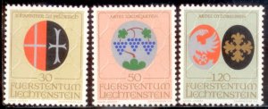 Liechtenstein 1969 SC# 462-4 MNH-OG E48