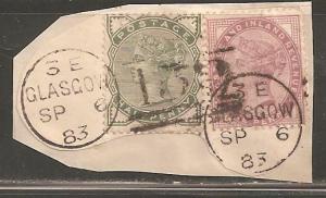 Great Britain  SC  78, 89  Used on corner piece.