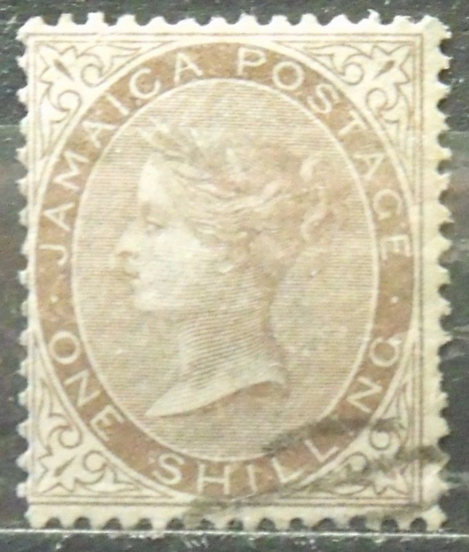 A5809   JAMAICA   Used # 6      Brown, Watermark 45            CV$ 30.00