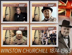 Stamps. Winston Churchill ,Franklin Roosevelt 2024 year 1+1 sheet perforated NEW