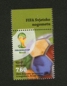 CROATIA-MNH-STAMP-SPORT-FOOTBALL-SOCCER-FIFA WORLD CUP, BRASIL-2014.