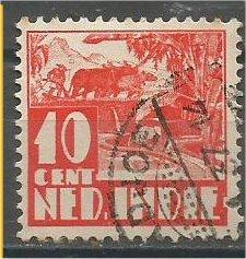 NETHERLANDS INDIES, 1934, used 10c, Rice Field Scene, Scott 172