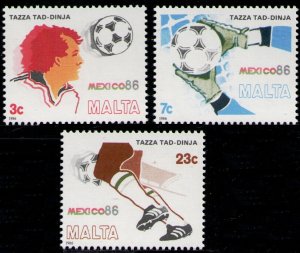 1986 Malta 748-750 1986 FIFA World Cup in Mexico 6,00 €