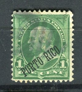 USA; PORTO RICO 1890s classic Presidents series issue used 1c. value