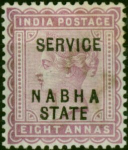 Nabha 1889 8a Dull Mauve SG017 Fine MM