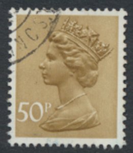 GB Machin 50p SG X992 SC#  MH159 Used / FU phosperised paper see scan details