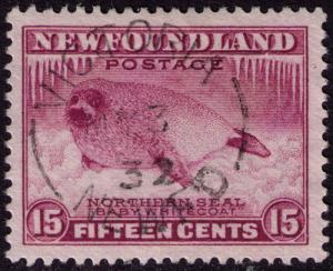 Newfoundland # 195  Used VF used CDS Victoria My3/32 SR