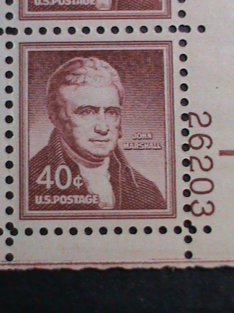 ​UNITED STATES 1955 SC#1050 JOHN MARSHALL-VERY OLD-MNH BLOCK OF 4  VERY FINE