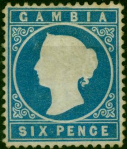 Gambia 1880 3d Blue SG18bc ' Sloping Label' Good Unused