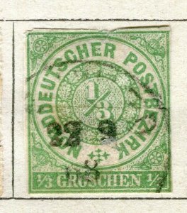 GERMANY; NORTHERN STATES 1860s early classic used 1/3g. value