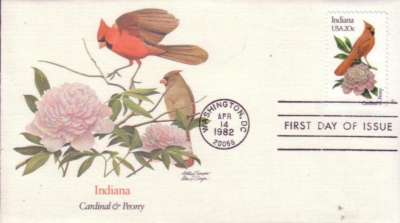 US Sc# 1953 / 2002 FDC's State Birds & Flowers Complete UXZ