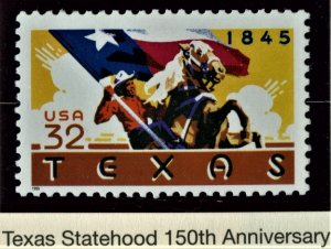 SCOTT 2968 TEXAS STATEHOOD 100th ANNIV MNH & 1 STAMP FROM THE DUMPSTER HOARD