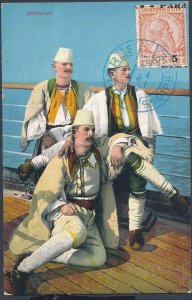 1914 Durres Albania Picture Postcard Cover to Vionici Sailors on Boat