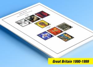 COLOR PRINTED GREAT BRITAIN 1990-1999 STAMP ALBUM PAGES (58 illustrated pages)