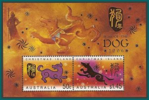 Christmas Island 2006 Year of the Dog, MS MNH #455a,SGMS595