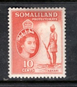 SOMALILAND PROTECTORATE 129 MH QEII & Askari Militiaman