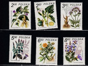 Poland # 2410-2415, Medicinal Plants, Mint NH, 1/2 Cat.