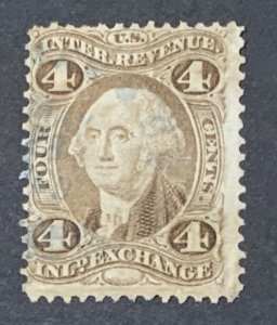 USA REVENUE STAMP 1863. 4 CENTS INLAND EXCHANGE  SCOTT R20c